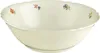 A white bowl with floral decorations. Podgląd zdjęcia produktu