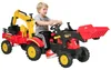 HOMCOM Trettraktor mit Anhänger Tretbagger Traktor mit Produktbild-Vorschau 1
