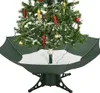vidaXL Albero di Natale innevato con base ad ombrello verde Anteprima dell’immagine prodotto 6