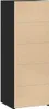 Highboard Schwarz 45x41x124 cm Holzwerkstoff Produktbild-Vorschau 6
