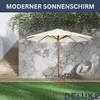 DELUKE® Sonnenschirm aus Holz ANNA Sandweiß | HxB 258x300cm Produktbild-Vorschau 4