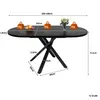 Runder Ausziehtisch mit Marmoroptik - 100 cm (ausziehbar Produktbild-Vorschau 19