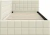 vidaXL Eckbettgestell mit Kopfteil Creme 100 cm x 200 cm Produktbild-Vorschau 6