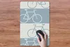 MuchoWow® Mauspad Mousepad Fahrrad - Blau - Muster 40x60 cm Produktbild-Vorschau 3