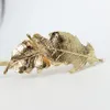 Metal Haarklammer Blatt in der Farbe Gold Produktbild-Vorschau 4
