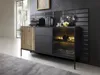 Moderne Geriffelte Kommode LAGOS K2D3SZ Schwarz Eiche Wotan Produktbild-Vorschau 2