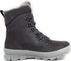 A side view of a gray winter boot with fur trim. Produktbild-Vorschau