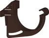 A 3D rendering of a brown gutter bracket. Produktbild-Vorschau