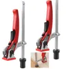 Two identical clamps are shown against a white background, with a small inset image showing one clamp in use on a wooden surface. Produktbild-Vorschau