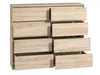 A chest of drawers with eight drawers, some of which are open. Produktbild-Vorschau