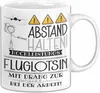 Fluglotsin Tasse Geschenk Lustig Abstand Halten Produktbild-Vorschau 1