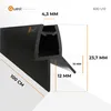 Tesnenie pre sprchové dvere, spodná časť, 100 cm, pre sklo Náhľad obrázku produktu 4