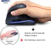 Comparison of a vertical mouse and a horizontal mouse, highlighting the ergonomic benefits of the vertical mouse. Produktbild-Vorschau