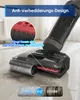 Close-up of a wet dry vacuum cleaner head with hair on the floor, highlighting its anti-tangle design. Produktbild-Vorschau