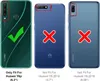 Three phone backs are shown to illustrate compatibility. The left phone is compatible, while the middle and right phones are not. Produktbild-Vorschau