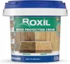 A white bucket with a blue lid containing Roxil Wood Protection Cream. Produktbild-Vorschau