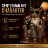 formano Bulldogge im Sessel Dekofigur Kunststein Antik Gold Produktbild-Vorschau 2