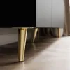 TV-Schrank CELINE 200 cm schwarz matt auf gerade goldenen Produktbild-Vorschau 7