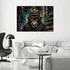Leinwandbild Abstrakter Affe 100x70 Feeby Grau bild für die Produktbild-Vorschau 2