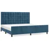 vidaXL Bettgestell ohne Matratze Dunkelblau 200x200 cm Samt Produktbild-Vorschau 1