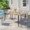 Outsunny Gartentisch 150x90cm, Balkontisch aus Stahl, Produktbild-Vorschau 9