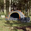 vidaXL Campingzelt 2 Personen Grau und Orange Quick Release Produktbild-Vorschau 3