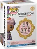 The back of a Funko Pop! box for Queen Charlotte from Bridgerton, showing the figure and other characters in the collection. Produktbild-Vorschau