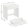 Schreibtisch - 75x77x50 cm - Weiß - kompakt - schmal - mit Produktbild-Vorschau 2