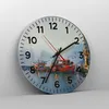 Wanduhr - Rund - Glasuhr - Hafen Laterne Boot - 30x30cm - Produktbild-Vorschau 4