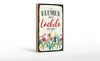 Holzschild Spruch 12x18 cm Blumen sind das Lächeln der Erde Produktbild-Vorschau 1