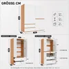 Kleiderschrank 180x50x200, 6 Türen, 2 Kleiderstangen, 5 Produktbild-Vorschau 10