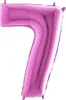 Nafukovací balónek číslo 7 růžový 102cm extra velký Náhled obrázku produktu 1