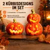 2er-Set Halloween Keramik Kürbis – LED beleuchtet, Produktbild-Vorschau 5