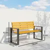 Outsunny Gartenbank 2-Sitzer Wetterfest Holzbank mit Produktbild-Vorschau 3
