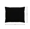 A black cushion is shown against a white background with dimensions indicated. Produktbild-Vorschau