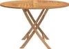 vidaXL Gartentisch Klappbar Ø 110x75 cm Massivholz Teak Produktbild-Vorschau 4