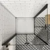 76x80x195cm Schwarz Faltbar+drehbar 6mm Nano ESG Glas  Produktbild-Vorschau 7