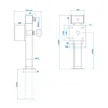 Stojan podpery 60x60 mm otočný SF60 D42 SW19 410-655 mm Náhľad obrázku produktu 7