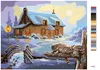 Zuty - Malen nach Zahlen - WASCHBÄR UND HAUS IM WINTER (D. Produktbild-Vorschau 3
