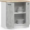 Unterschrank 80 cm VERMINA - weiß / Beton Produktbild-Vorschau 2