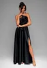 Ombre Abendkleid Satin Maxi schwarz XL Produktbild-Vorschau 1