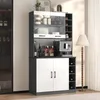 Küchenschrank mit LED-Beleuchtung, freistehender Highboard Produktbild-Vorschau 10