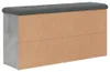vidaXL Lavice na boty betonová šedá 102x32x50 cm Materiál Náhled obrázku produktu 5