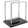 A Newton's cradle on a black base. Produktbild-Vorschau