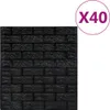 vidaXL 3D Tapete Ziegelstein Selbstklebend 40 Stk. Schwarz Produktbild-Vorschau 1