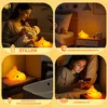 A collage of four images showing a fox-shaped night light in different settings: a mother feeding a baby, a child's bedroom, a bathroom, and a girl using a phone in bed. Produktbild-Vorschau