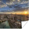 MuchoWow® Poster Sonnenaufgang - Las Vegas - Stadt 75x75 cm Produktbild-Vorschau 1