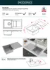 Granitspüle - Spülbecken - Küchenspüle - Beton - 86 x 43,5 Produktbild-Vorschau 9