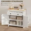 HOMCOM Sideboard Küchenschrank mit Schublade Doppeltür Produktbild-Vorschau 4