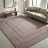 Teppich Wohnzimmer Schlafzimmer Modern Hoch&Tief Bordüre Produktbild-Vorschau 2